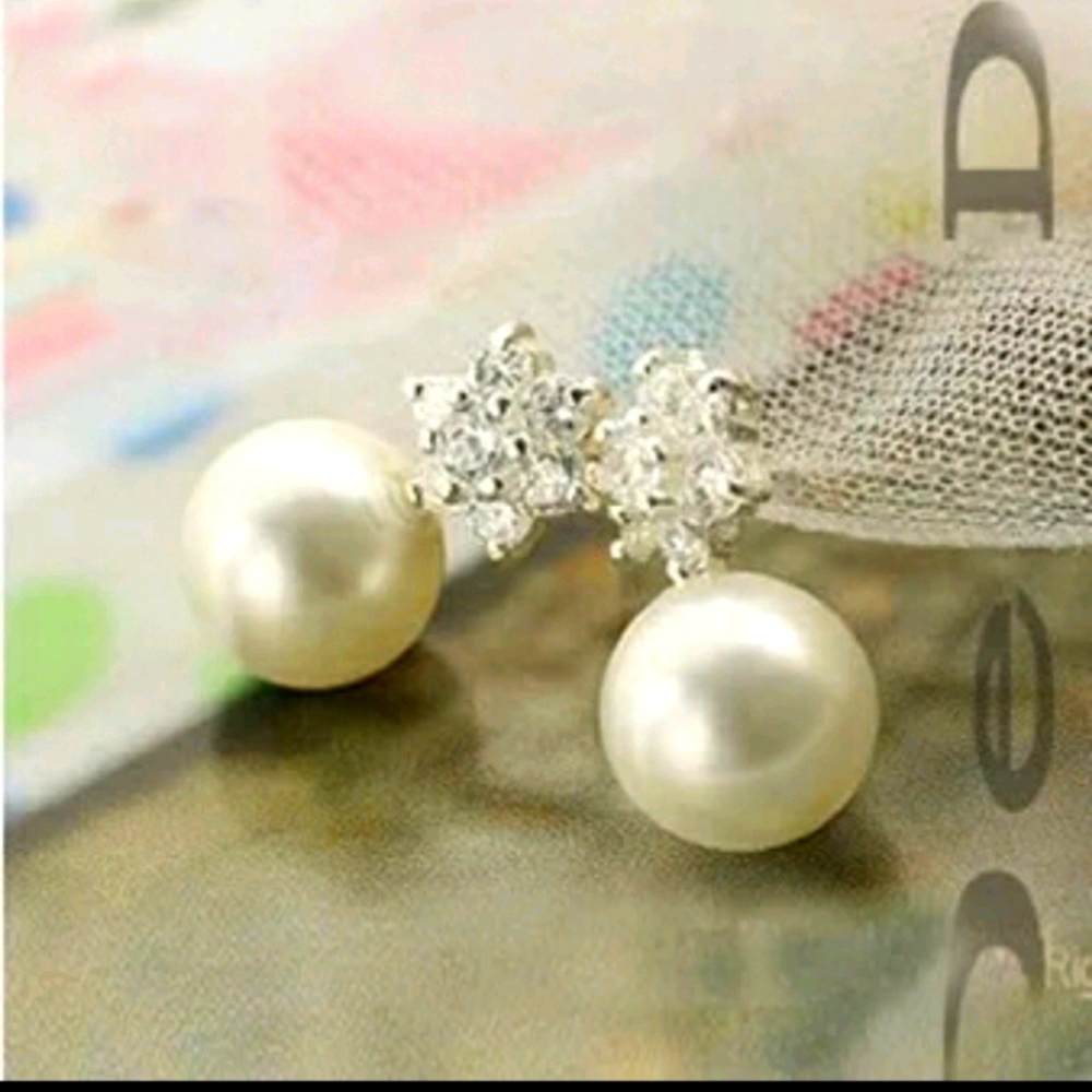 Silver dangle earrings